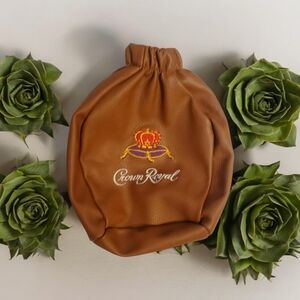 CROWN ROYAL Game Day Limited Edition Collectible Zip Faux Leather Football Bag